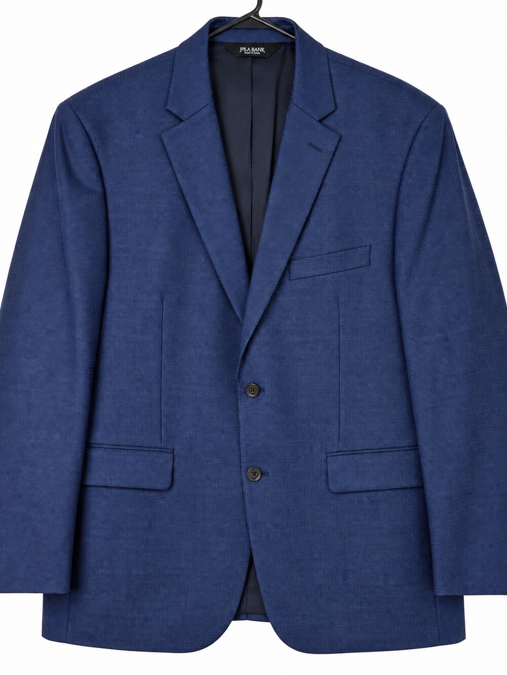 Jos A Bank Traveler Men’s 44R Blue 100% Wool Sport Coat Blazer Tailored Fit